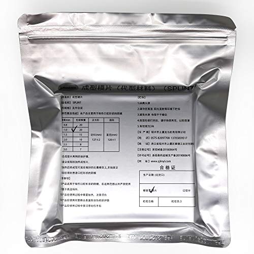 20 Sheets 1.0MM Dental Hard Splint, Thermoforming Materials for Vacuum Forming Machine 5''x 5'' - size: 1.0 MM, style: HARD