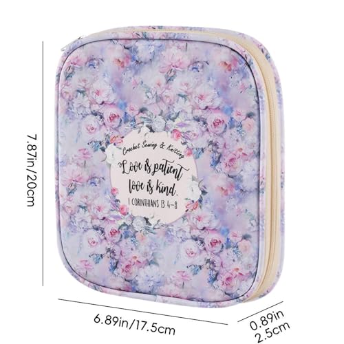 Crochet Hook Case,Portable Zipper Storage Organizer Bag for Crochet Hooks, Knitting Needles, Project & Sewing Supplies, Lightweight,Easy to Hold (No Accessories Included).Misty Rose - color: misty rose