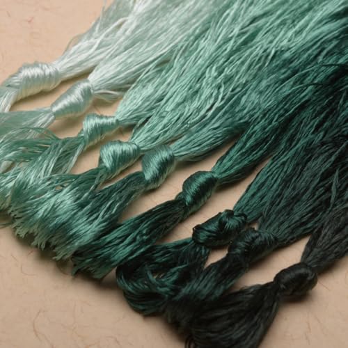 100% Mulberry Silk Embroidery Thread 9 Colors 110m Each (34) - color: 34