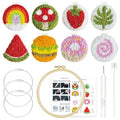 HAND U JOURNEY 8Pcs Punch Needle Keychain Kit, 2.2mm Tool