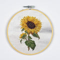 DUTCH STITCH BROTHERS - Sunflower Counted Cross Stitch 6" Hoop and Pattern Included - Cross Stitching Kits for Adults Advanced and Beginners - color: DSB039 Aida