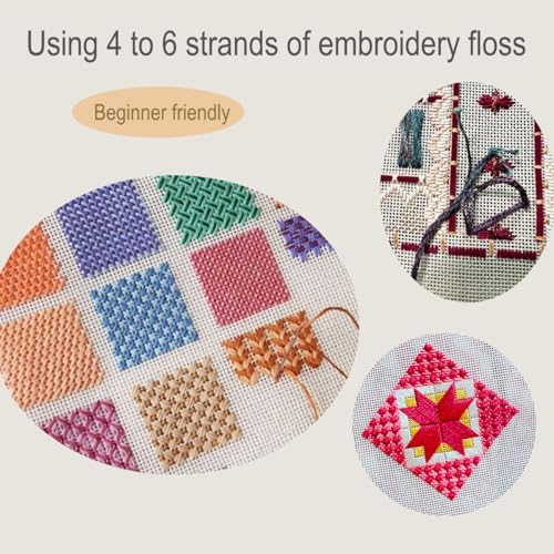 Needlepoint Canvas 13 Mesh - 20x18 Inch Blank White Embroidery Canvas