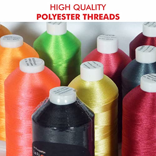 Superpunch SuperB Embroidery Thread 40wt, 5000 m Cone, Black 020 - color: Black 020, size: Pack of 1