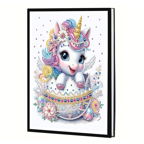 Diamond Painting Blank Notebook Kits for Adult, Dairy Travel Drawing Message Art Notebook, DIY Special Shape Diamond Art Kits Gift Cross Stitch for Office Work Study