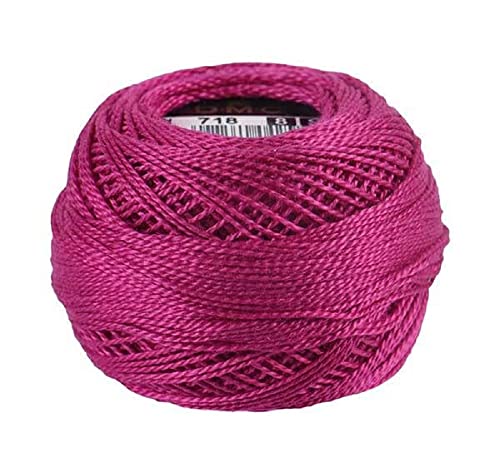 DMC 116 8-718 Pearl Cotton Thread Balls, Plum, Size 8