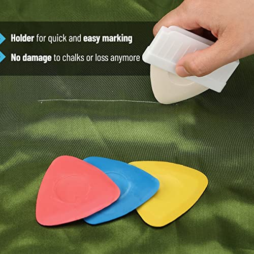 Mr. Pen- Tailors Chalk, 8pcs Tailor Chalk with 2 Holders Set, Washable - size: B. 8 Tailors Chalks + 2 Holders