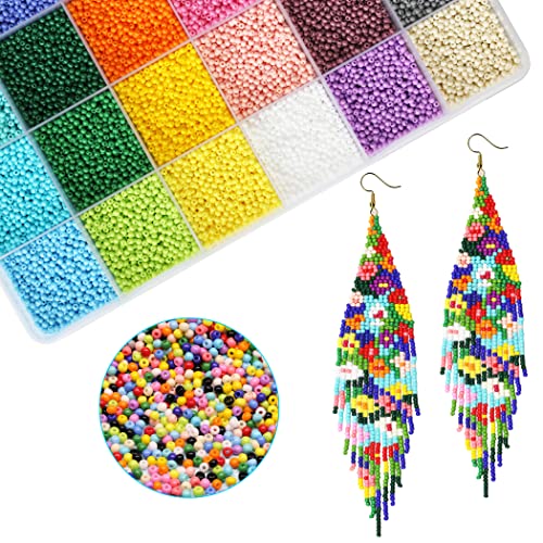 Bala&Fillic Size Almost Uniform 2mm Round Seed Beads About 20000pcs in Box, 12/0 small Seed Beads for Jewelry Making (About 850pcs/Color, 24 Colors) - color: 24 Colors Matte Opaque -Size 2mm