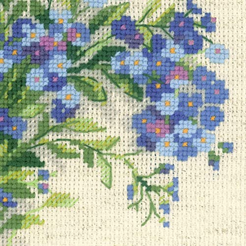 RIOLIS 1496 Forget Me Nots Counted Cross Stitch Kit 7.87 x 7.87 in - style: Forget Me Nots 1496