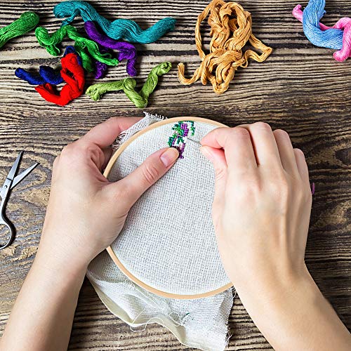 GIEMSON 8 Inch Bamboo Embroidery Hoops, 12 Pack - size: 8 inch
