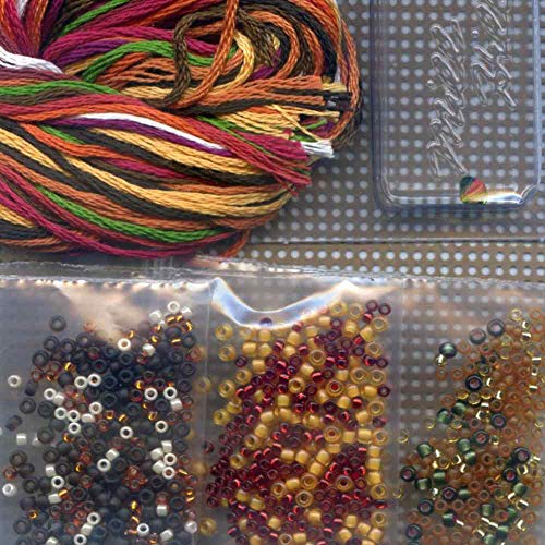 Tom Turkey Beaded Thanksgiving Counted Cross Stitch Kit Mill Hill 2105 Autumn Harvest MH185202