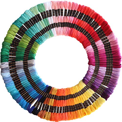 122 skeins Embroidery Floss - Embroidery Thread - Friendship Bracelet String for Cross Stitch, Hand Embroidery, String Art - color: Multi-color series, size: 1 Pack