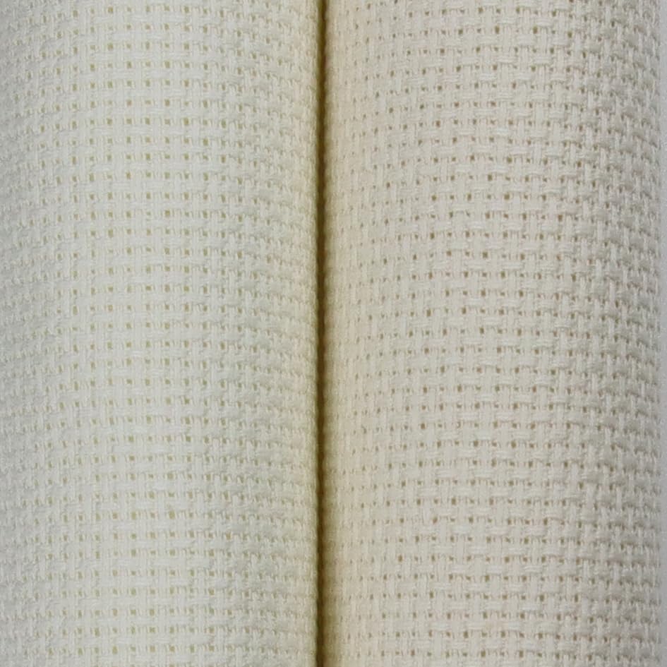 KCS 2 pc of 15" x 18"(38cmx45cm) 16 Count Cross Stitch Cotton Aida Cloth Needlework Fabric Box (Antique White+Cream, 16CT) - color: Antique White+cream, size: 16CT
