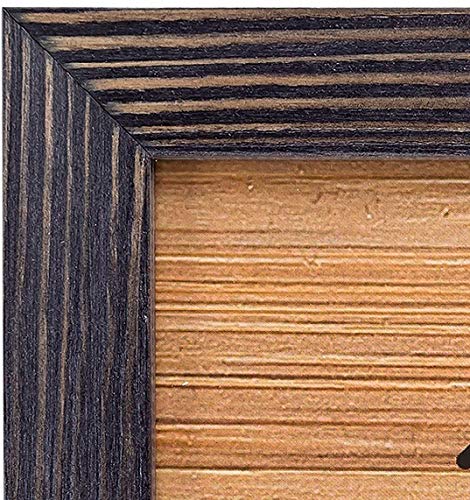 Rustic Wooden Square Picture Frames 8x8 - Set of 2-100% Natural Eco Distressed Wood with Real Glass for Wall Mounting and Tabletop Photo Frame - Dark Grey - color: Dark Grey