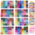 XSEINO 192 Colors 4800pcs 8mm Dream Candy Colorful Series Glass Beads Bracelet Making Kit,8 Box Different Unique Styles Crystal Bead for Making and DIY Crafts - color: 8 Boxes 8mm Round Glass Beads