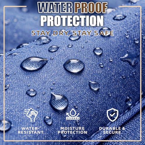 JJRING Large Foldable Craft Organizer Tote with Zipper & Divider, Blue - color: Blue, size: Large