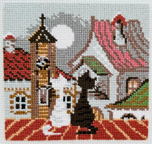 RIOLIS 611 City & Cats Spring Counted Cross Stitch Kit 5.12 x 5.12 in - style: City & Cats Spring 611