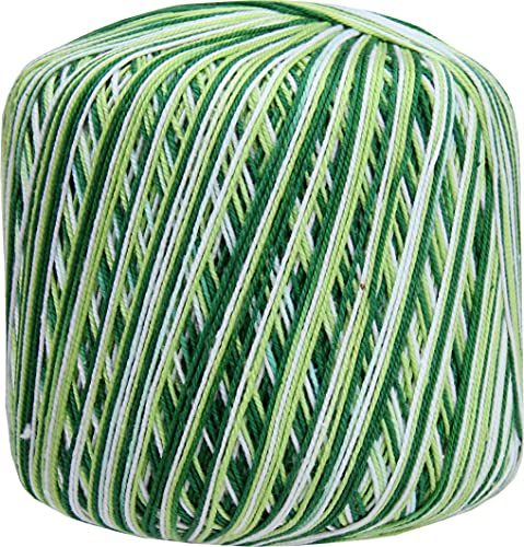 ThreadArt 100% Cotton Crochet Thread Size 10, Variegated Garden Greens 50 - color: VARIEGATED GARDEN GREENS, size: SIZE 10 SINGLE