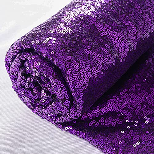 ShiDianYi Sequin Fabric by The Yard Sequince Material Sparkly Fabric -1016S (1 Yard, Purple) - color: Purple, size: 1 Yard