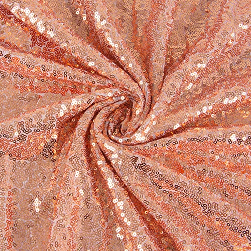 ShiDianYi 30 Feet Sequin Fabric by The Yard 10 Yards Rose Gold Sequin Fabric for Sewing Glitter Mesh Material Spakle Fabrics for Dress Rose Gold Sequin Backdrop - color: Rosegold, size: 10 Yard