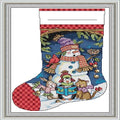 Howie's Needlepoint Cross Stitch Kits, 11CT Pre-Printed Pattern Charistmas Stocking Needlepoint Kits, DIY Charistmas Gift, Chant, 17.3 x 24.8 Inch - color: Chant