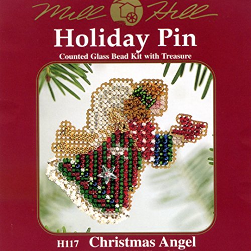 Christmas Angel Beaded Counted Cross Stitch Ornament Kit Mill Hill 2004 Winter Holiday H117