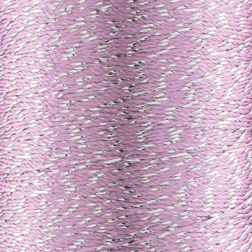 YarnArt Camellia Metallic Shimmer Fine Yarn – Polyester & Metallic Thread for Crochet, Embroidery & Jewelry Making – 20g & 50g Skeins, 192m (Pink, 50g Skein) - color: Pink, size: 50g Skein