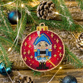 Wizardi Wonderland Crafts Cross-Stitch kit on Wood FLW-004 - color: Blue nutcracker