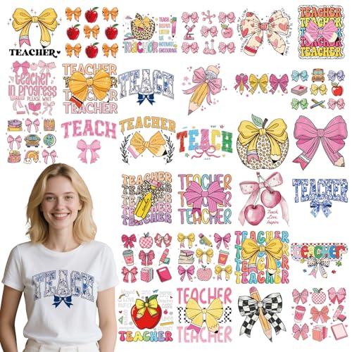 30 Pcs Teacher DTF Transfers Ready to Press - style: Teacher