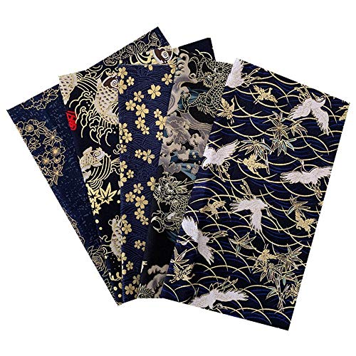 30pcs 8"x10"(20cm x 25cm) Blue Cotton Craft Fabric Bundle Squares Patchwork - color: Blue