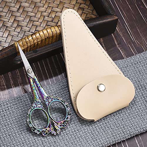 Vintage Crochet Scissors, Small Embroidery Shears - color: Rainbow