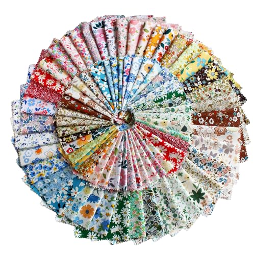 Charm Packs for Quilting 5 inch,Precut Fabric Squares 5''x5'' Quilting Cotton Fabric Clearance,42 Charm Squares for Quilts,Sewing and Other DIY Project - color: Color-3