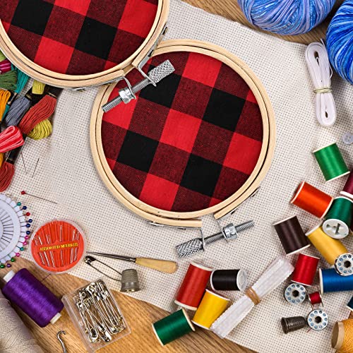 Sawysine 48 Pcs Embroidery Hoop Bulk Tiny Wooden for Cross ,3 Inch