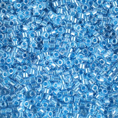 Miyuki Delica Seed Beads - color: DB0905 - Sparkling Aqua Lined Crystal