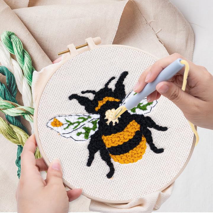 Nuberlic Bee Punch Needle Kit for Beginners