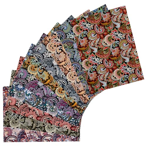 100% Cotton Quilting Fabric Jelly Roll Fabric-Dark Paisley - color: Dark Paisley