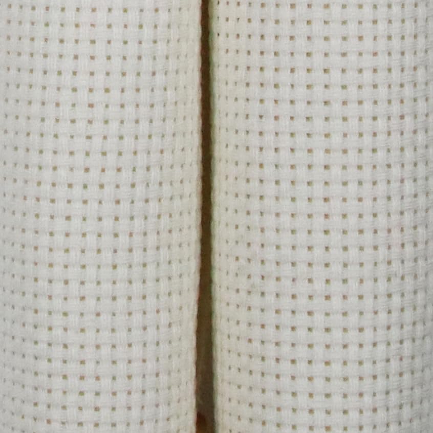 KCS 2 pc of 15" x 18"(38cmx45cm) Counted Cross Stitch Cotton Aida Cloth Needlework Fabric Box (Antique White, 11CT) - color: Antique White, size: 11CT