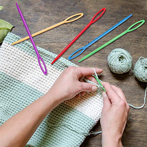 50 Pcs Plastic Sewing Needles, 3.5Inch/9cm Large Eye Plastic Sewing Needles - size: 50 pcs
