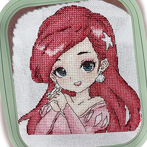 5 Pieces 5 Sizes Square Embroidery Hoops, Cross Stitch Hoop and ABS Plastic Embroidery Hoops for Embroidery,Cross Stitch and DIY Craft Sewing,Including 16pcs Gold Eye Sewing Needles - style: 5 sizes square