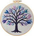 Haootadiy Beginner Embroidery Kit for Adults, Easy Cross Stitch Kit for Beginners and Adults, Full Embroidery Hoop Kit with Needles and Thread Included (Pattern 13) - color: Pattern 13