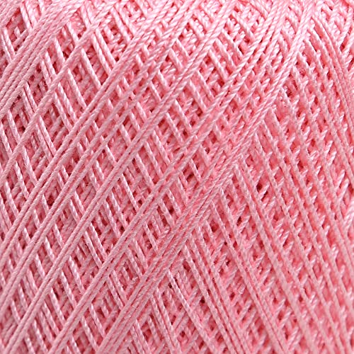 Yarn Art 1 Skein YarnArt Violet,100 Mercerized Cotton Yarn Threads Crochet Lace Hand Knitting Yarn Embroidery Arts Crafts (Pink 6313) - color: 6313