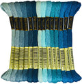 Blue Gradient Color Embroidery Floss - Cross Stitch Threads - Friendship Bracelets Floss - Crafts Floss - 14 Skeins Per Pack Embroidery Floss - color: Blue Gradient