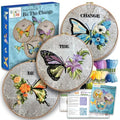 Butterflies Embroidery Kits for Adults - Stamped Beginner Hand Embroidery - color: Be The Change