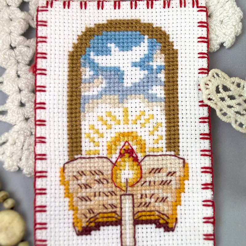 Counted Cross Stitch Bookmark Kit Give Us This Day Our Daily Bread – Christian Bible Verse Embroidery Gift – Religious DIY Craft for Prayer, Faith, and Scripture Lovers - color: Give Us This Day Our Daily Bread