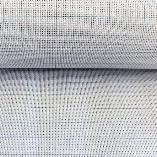 SewCrane 11CT Easy Count Aida Cotton Embroidery Fabric with Washable Grid Lines (59" W x 39" L) - size: 59"W x 39"L