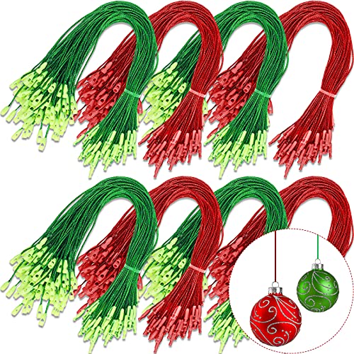 Shappy 1000 Pcs Christmas Ornament Hooks, Red, Green - color: Red, Green