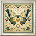 Leczany Cross Stitch Stamped Kit for Adults - Butterfly | DIY Embroidery Starter Patterns Craft Kit Needlepoint for Beginner | 11CT, 3 Strands | 17.2x17.2 inches - color: 11CT Stamped kits, Butterfly 17.2x17.2 inches