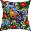 Brvsk Tapestry Embroidery Kit for Adults and Beginners — Bird by William Morris 16″ × 16″ with Clear, Precise Printed Design on Cotton Canvas; Includes 2 Needles, Yarn, and Easy-Read Chart - color: Bird