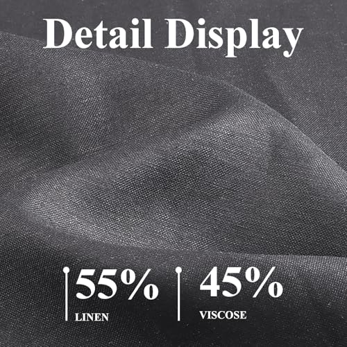 Linen Fabric | Soft, Breathable & Drapable Clothing Fabric | 55% Linen, 45% Viscose | for Dresses, Shirts, Skirts, Needlework, Lining (Black, 2 Yard) - color: Black, size: 2 yard