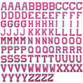 J.CARP 104Pcs Pink Alphabet A to Z Patches, Iron on Sew on Letters for Clothing, Hats, Shoes, Backpacks, Handbags, Jeans, Jackets etc. - color: 104pcs, Pink