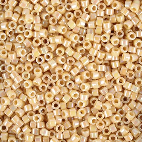 Miyuki Delica Seed Beads - color: DB1571 - Opaque Pear AB